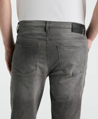Men's Slim Fit Light Wash Grey Denim Pants - Perry Ellis for sale