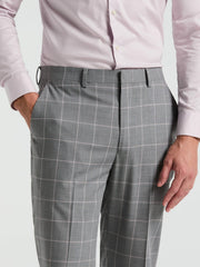 Slim Fit Windowpane Pattern Suit Pant - Perry Ellis for sale