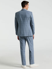 Slim Fit Windowpane Pattern Suit Pant - Perry Ellis near me