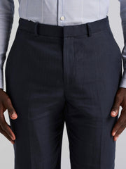 Linen Blend Herringbone Suit Pant - Perry Ellis US