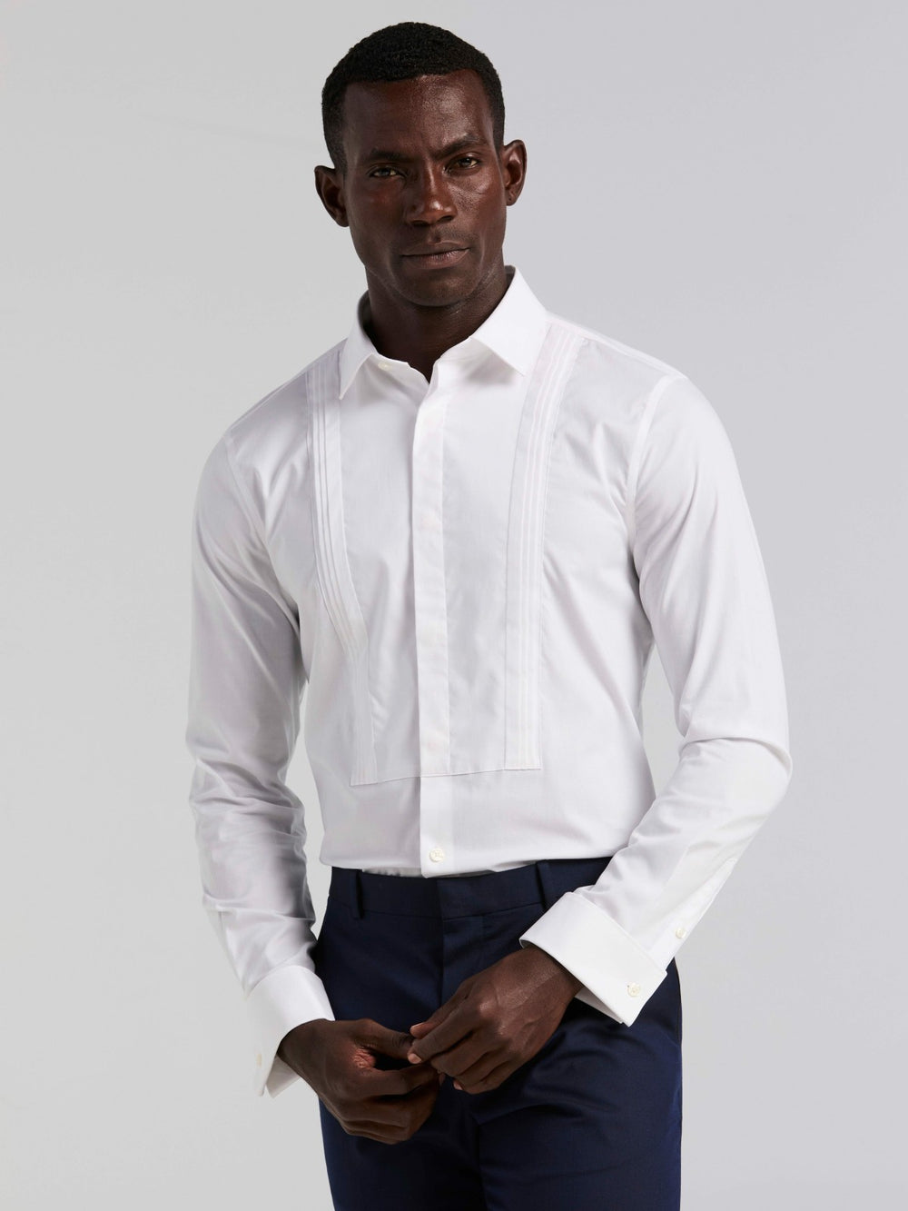 Slim Fit Tuxedo Dress Shirt - Perry Ellis near me