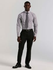 Slim Fit Gingham Cotton Dress Shirt - Perry Ellis discount