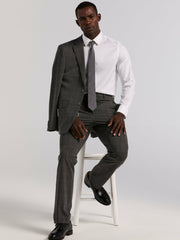 Slim Fit Windowpane Suit Pant - Perry Ellis US