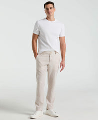 Slim Fit Flat Front Linen Blend Chino Pant - Perry Ellis near me