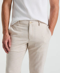 Slim Fit Flat Front Linen Blend Chino Pant - Perry Ellis near me