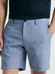 8" Flat Front Linen Cotton Short - Perry Ellis for sale