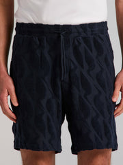 Jacquard Terry Cloth Drawstring Shorts - Perry Ellis near me
