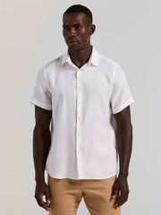 Solid Linen Shirt - Perry Ellis discount