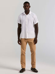 Solid Linen Shirt - Perry Ellis discount