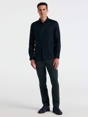 Solid Linen Shirt - Perry Ellis US