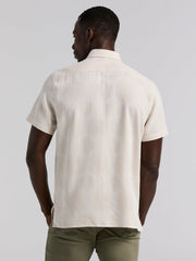 Cotton Linen Geo Jacquard Shirt - Perry Ellis discount