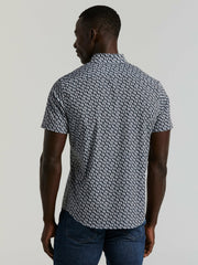 Slim Fit Wave Print Total Stretch Shirt - Perry Ellis online