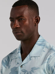 Camp Collar Floral Print Soft Touch Shirt - Perry Ellis near me