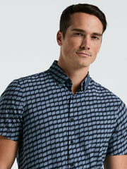 Total Stretch Hash Mark Print Slim Fit Shirt - Perry Ellis online