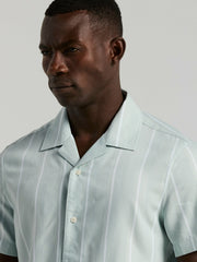 EcoVero™ Striped Camp Collar Shirt - Perry Ellis sale