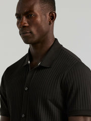 Ribbed Button Front Knit - Perry Ellis on sale