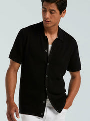 Cotton Wavy Knit Button Front Sweater - Perry Ellis US