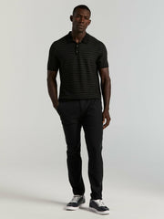 Cotton Jacquard 3 Button Sweater Polo - Perry Ellis on sale