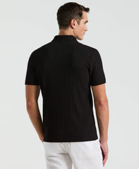 Quarter Zip Ribbed Polo - Perry Ellis online