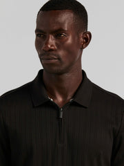 Variegated Vertical Ribbed Zip Polo - Perry Ellis near me
