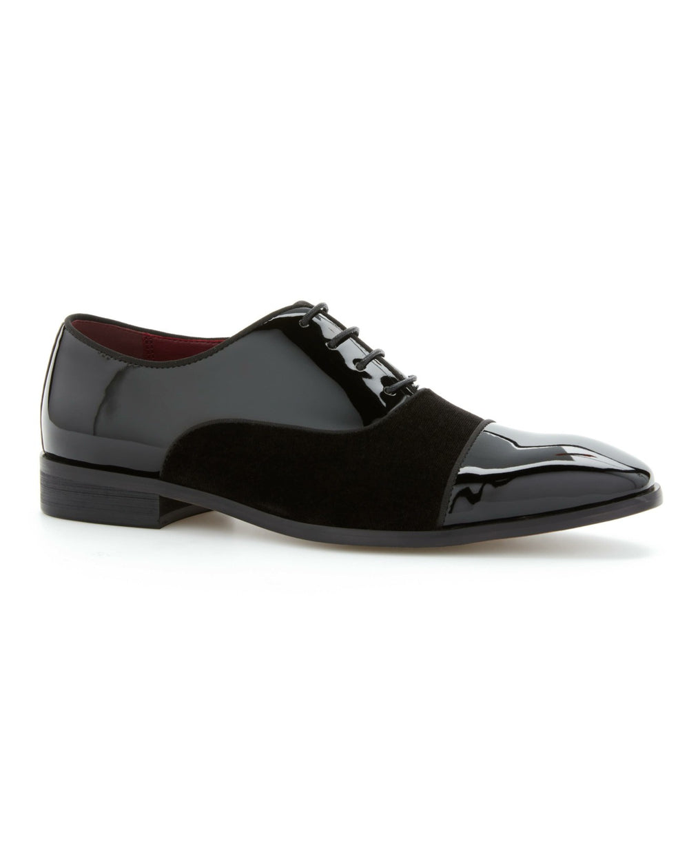 Patent Velvet Cap Toe Oxford - Perry Ellis US