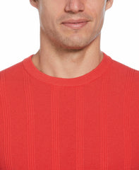Tech Knit Striped Crew Neck Shirt - Perry Ellis on sale