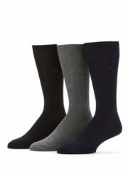 3 Pack Luxe Bamboo Socks - Perry Ellis on sale