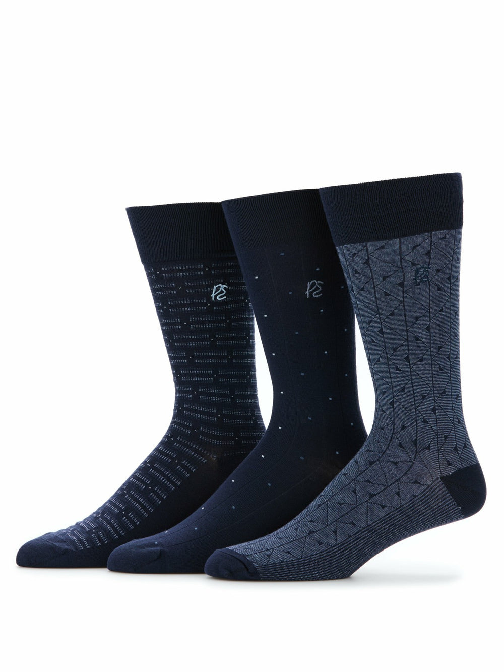 Patterned Bamboo Blend 3-Pack Socks - Perry Ellis sale