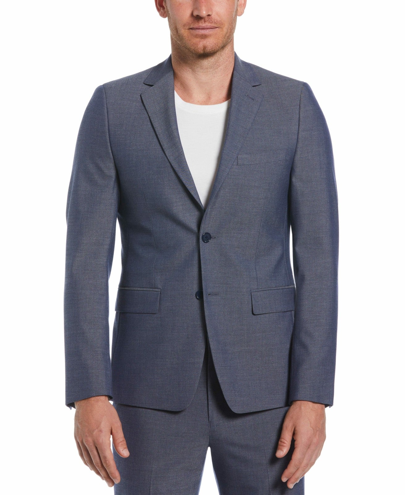 Skinny Fit Notch Lapel Iridescent Suit Jacket -  Perry Ellis sale