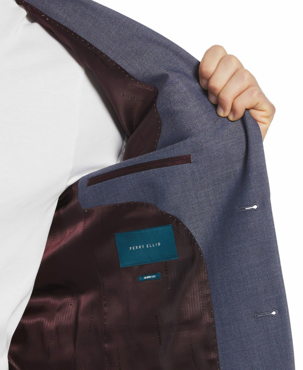 Skinny Fit Notch Lapel Iridescent Suit Jacket -  Perry Ellis sale