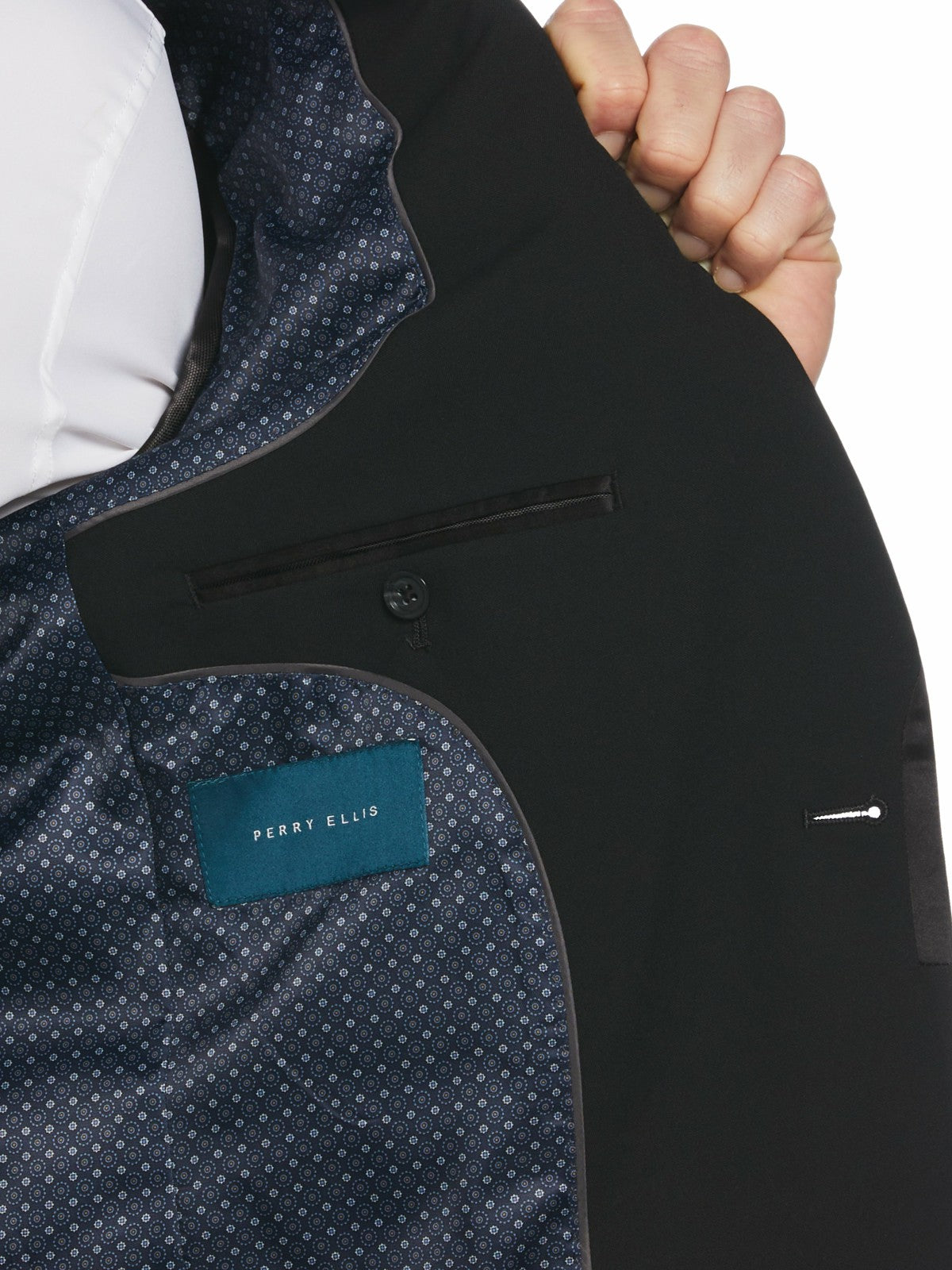 Slim Fit Stretch Tuxedo Suit Jacket -  Perry Ellis online