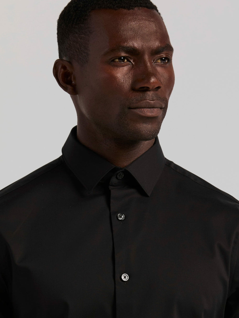 Cotton Blend Slim Fit Dress Shirt -  Perry Ellis US