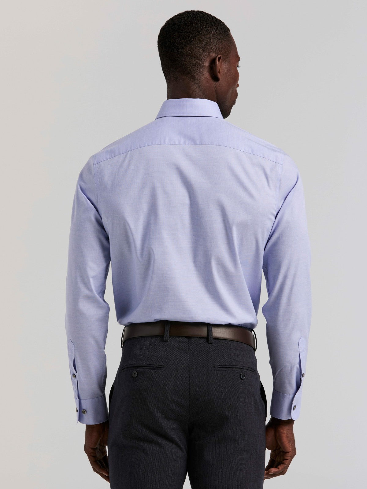 Cotton Blend Slim Fit Dress Shirt -  Perry Ellis US