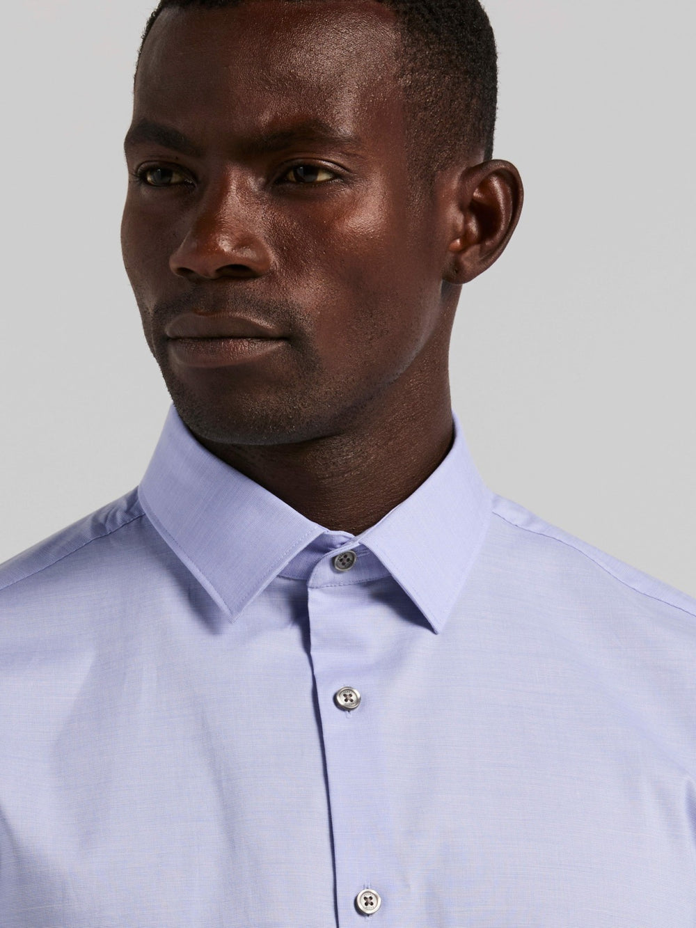Cotton Blend Slim Fit Dress Shirt -  Perry Ellis US