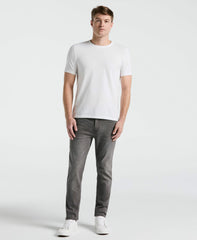 Men's Slim Fit Light Wash Grey Denim Pants -  Perry Ellis for sale
