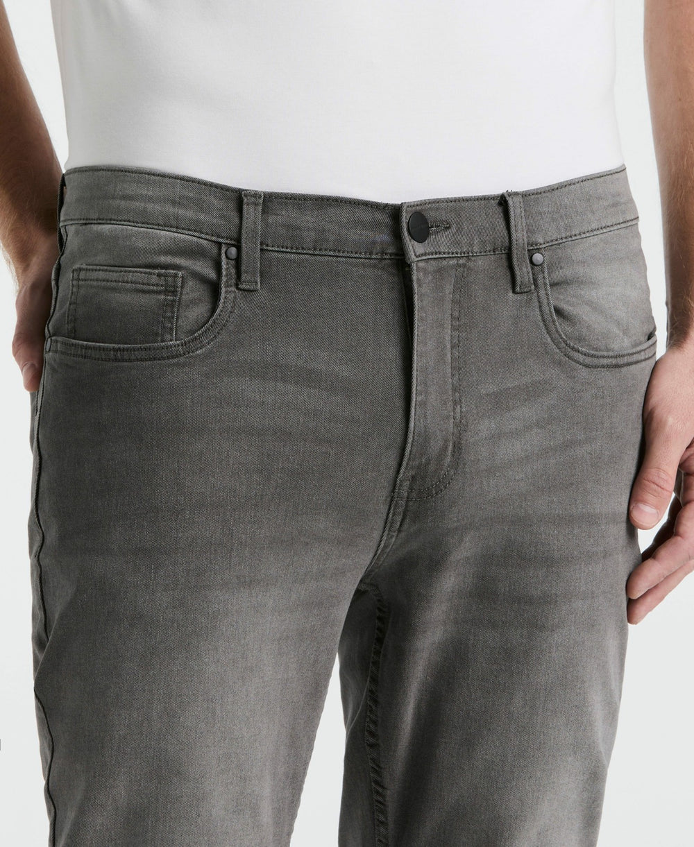 Men's Slim Fit Light Wash Grey Denim Pants -  Perry Ellis for sale