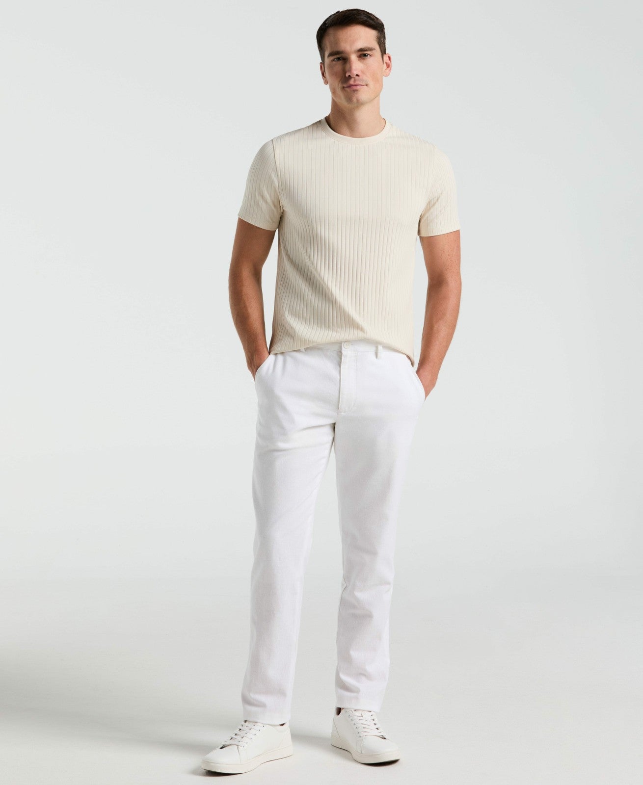 Men's Slim Fit Flat Front Chino Pant -  Perry Ellis online