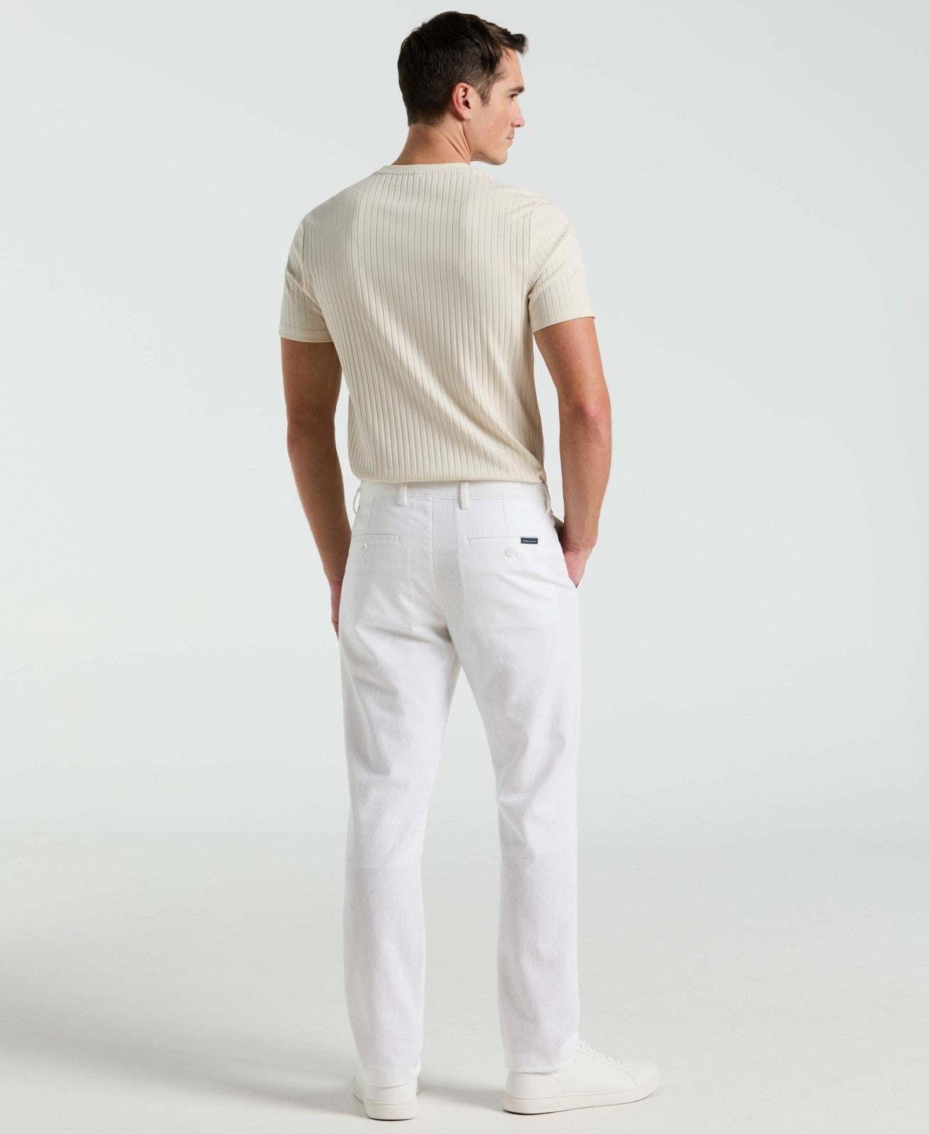 Men's Slim Fit Flat Front Chino Pant -  Perry Ellis online