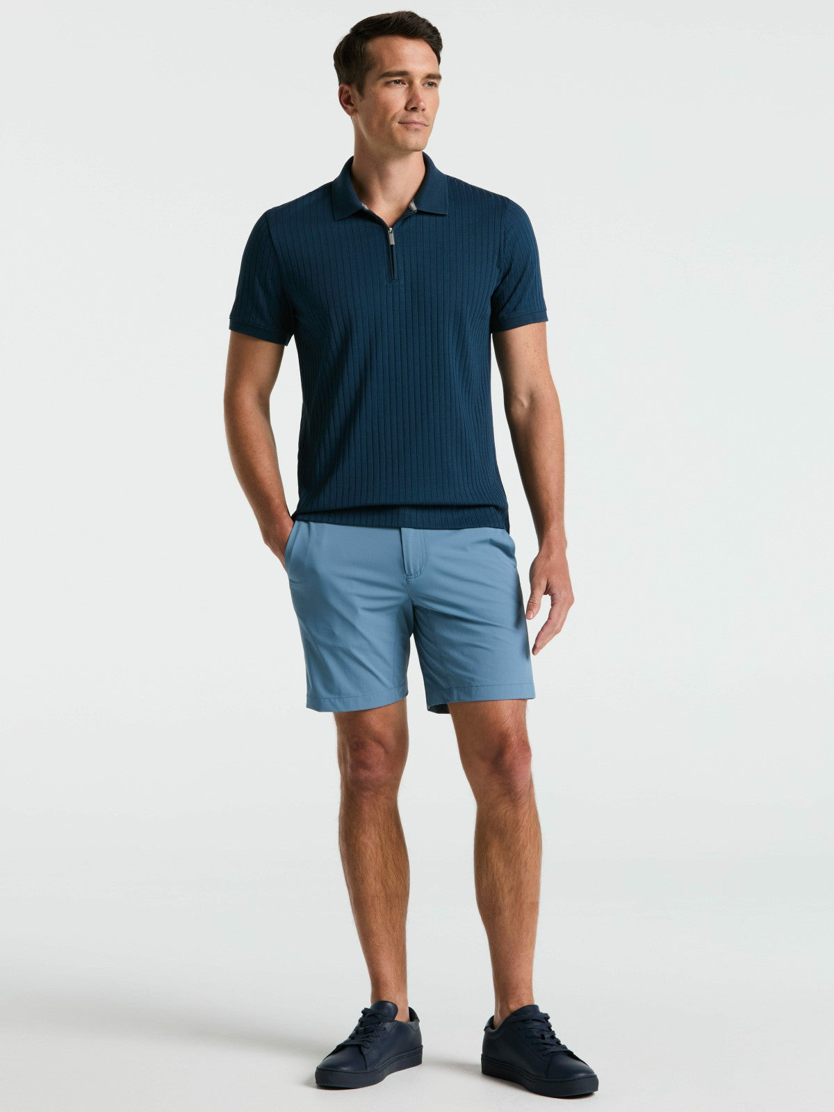 Stretch Solid Tech Short -  Perry Ellis discount