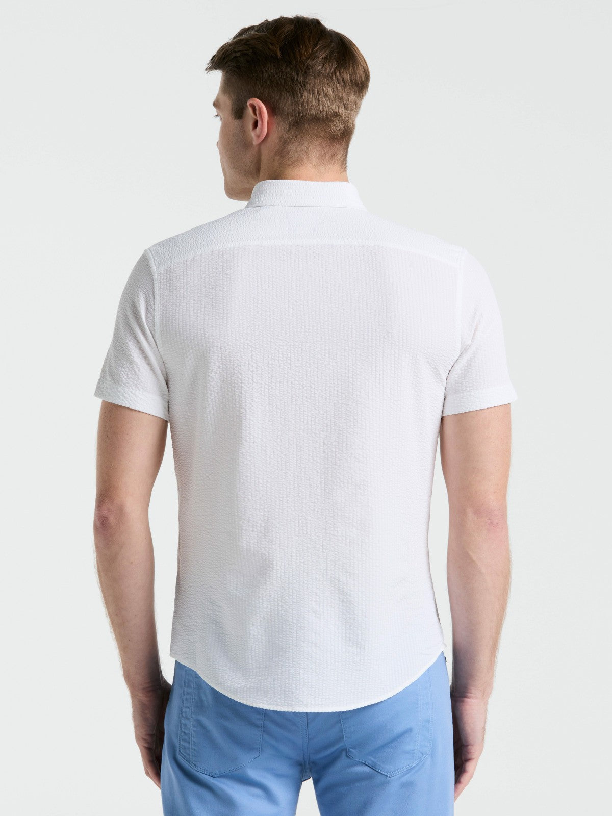 Stretch Seersucker Slim Fit Shirt -  Perry Ellis near me