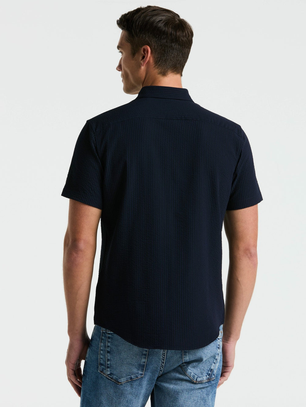 Stretch Seersucker Slim Fit Shirt -  Perry Ellis near me