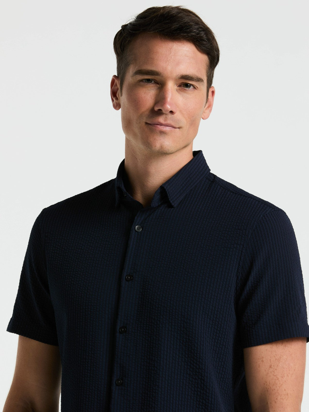 Stretch Seersucker Slim Fit Shirt -  Perry Ellis near me