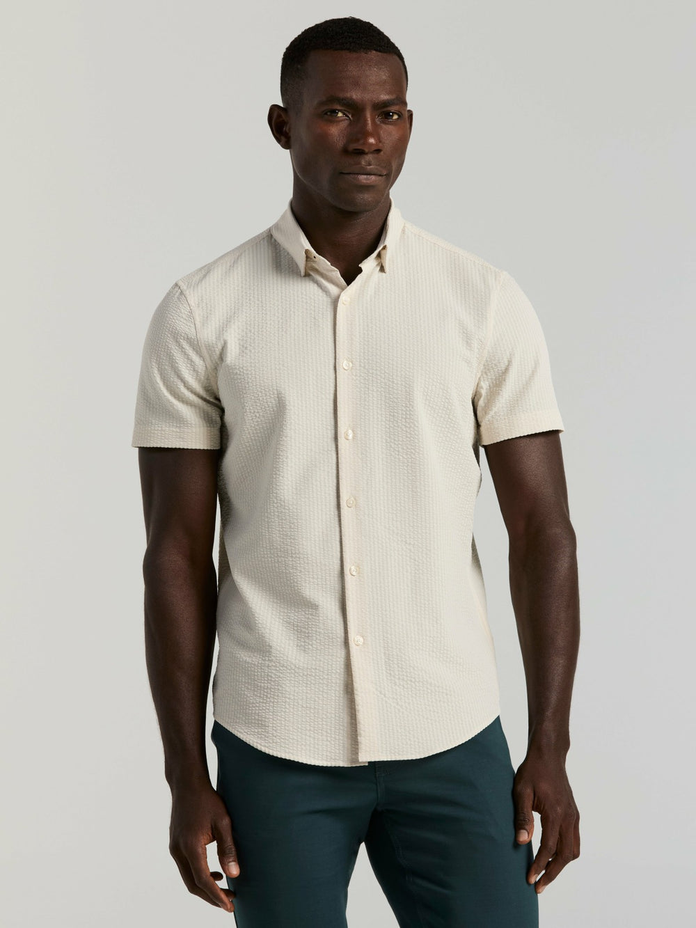 Stretch Seersucker Slim Fit Shirt -  Perry Ellis near me