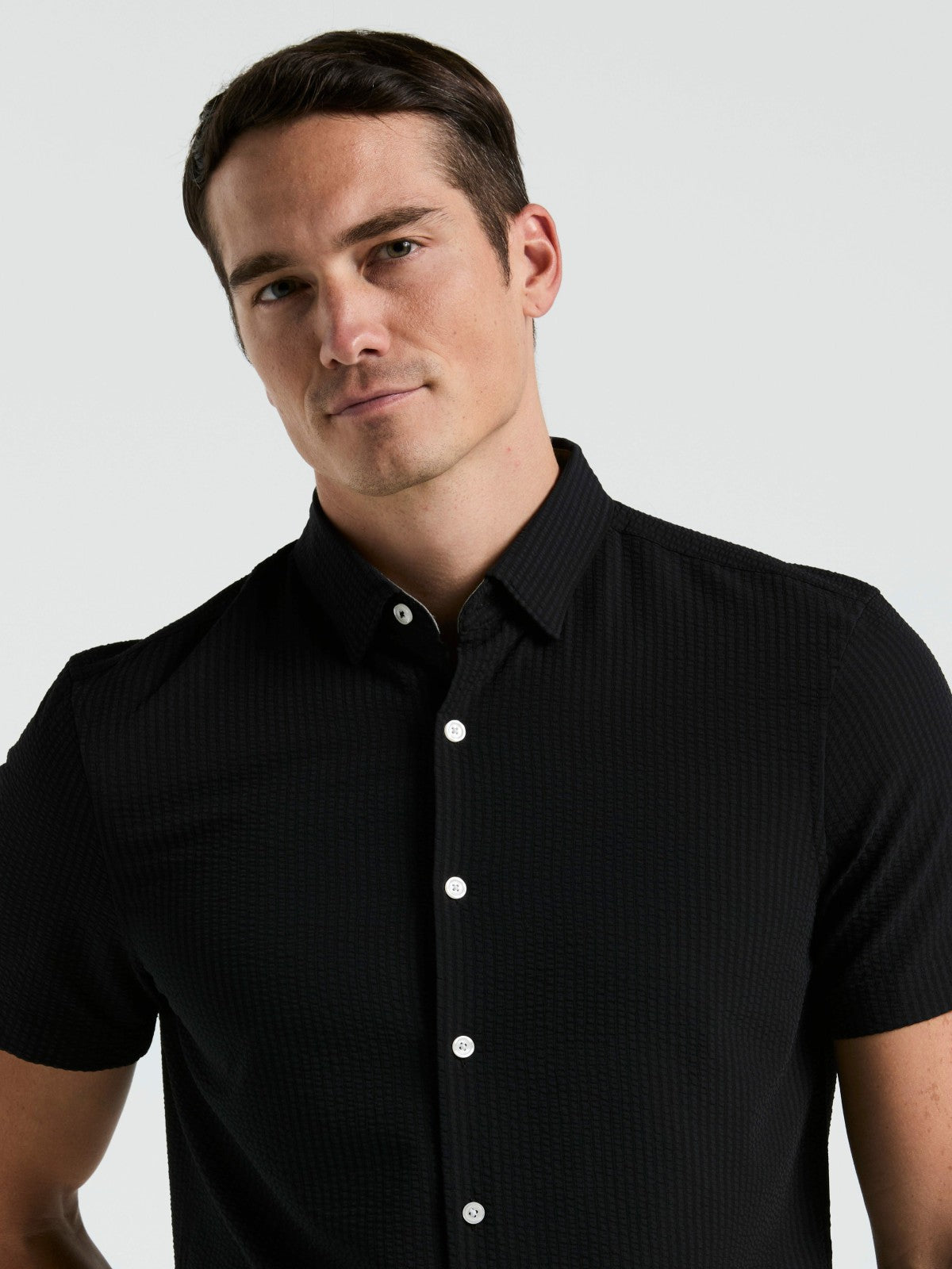 Stretch Seersucker Slim Fit Shirt -  Perry Ellis near me