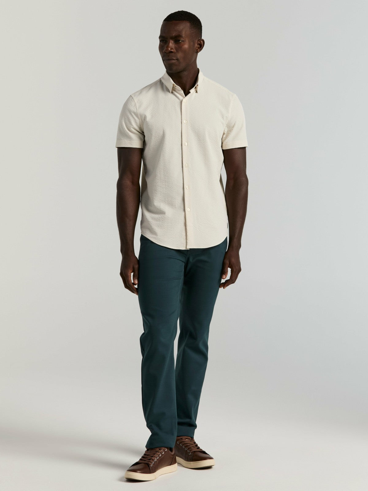Stretch Seersucker Slim Fit Shirt -  Perry Ellis near me