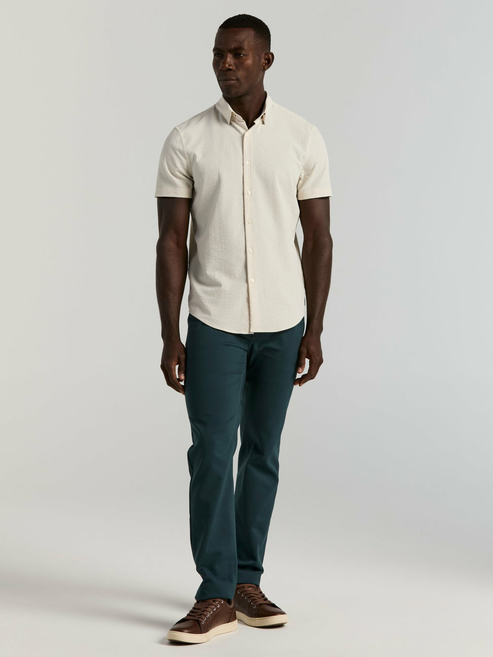 Stretch Seersucker Slim Fit Shirt -  Perry Ellis near me