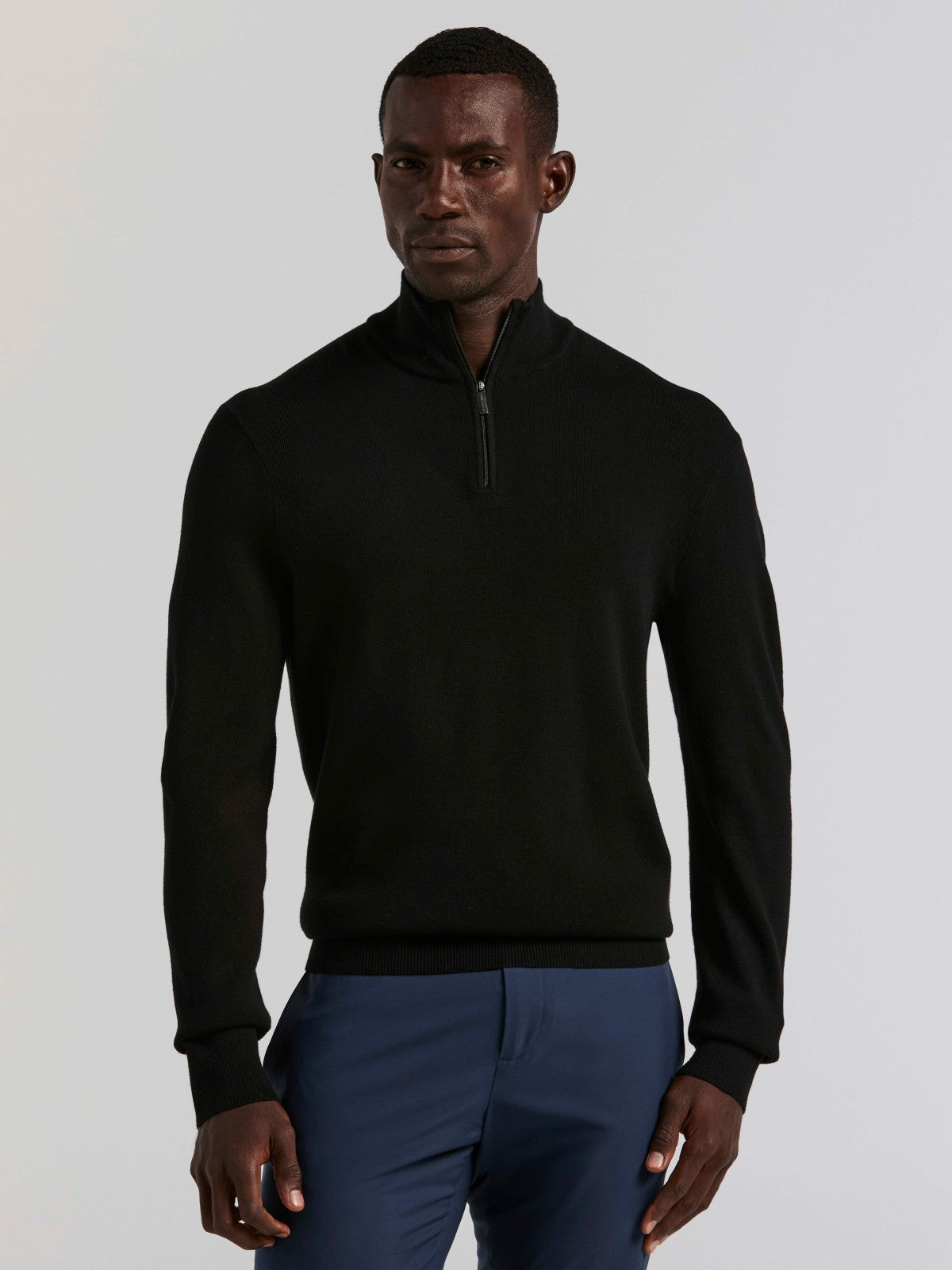 Tech Knit Quarter Zip Sweater -  Perry Ellis on sale