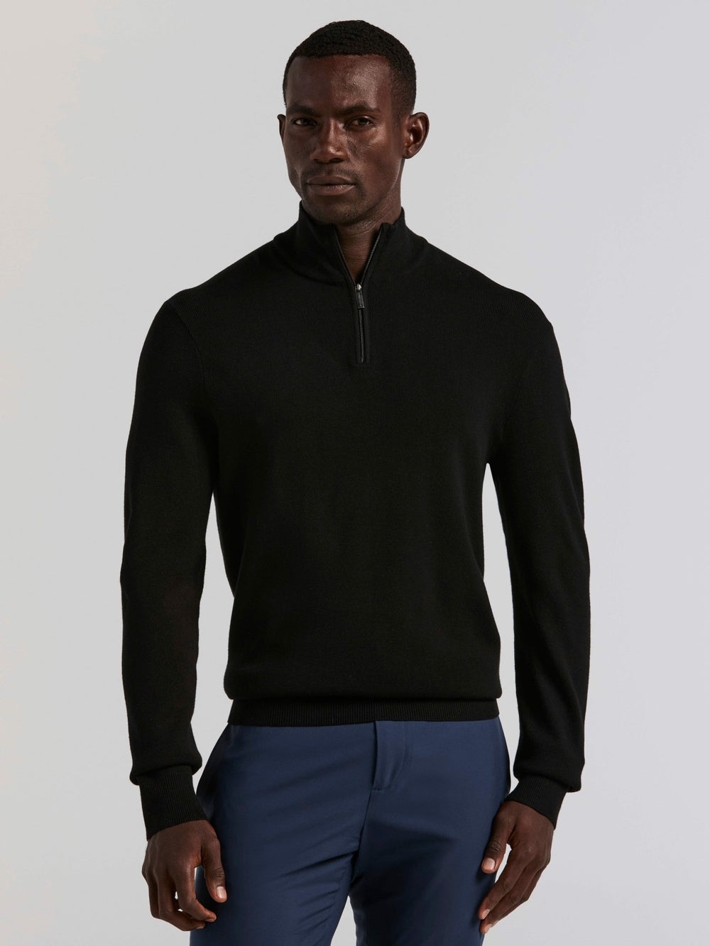 Tech Knit Quarter Zip Sweater -  Perry Ellis on sale