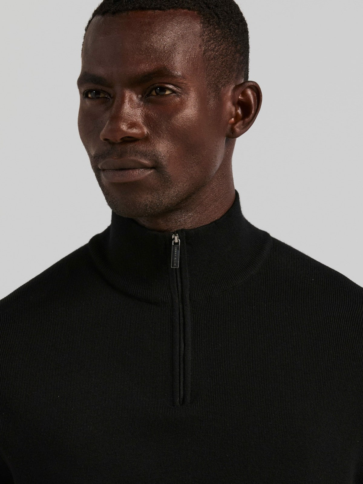 Tech Knit Quarter Zip Sweater -  Perry Ellis on sale