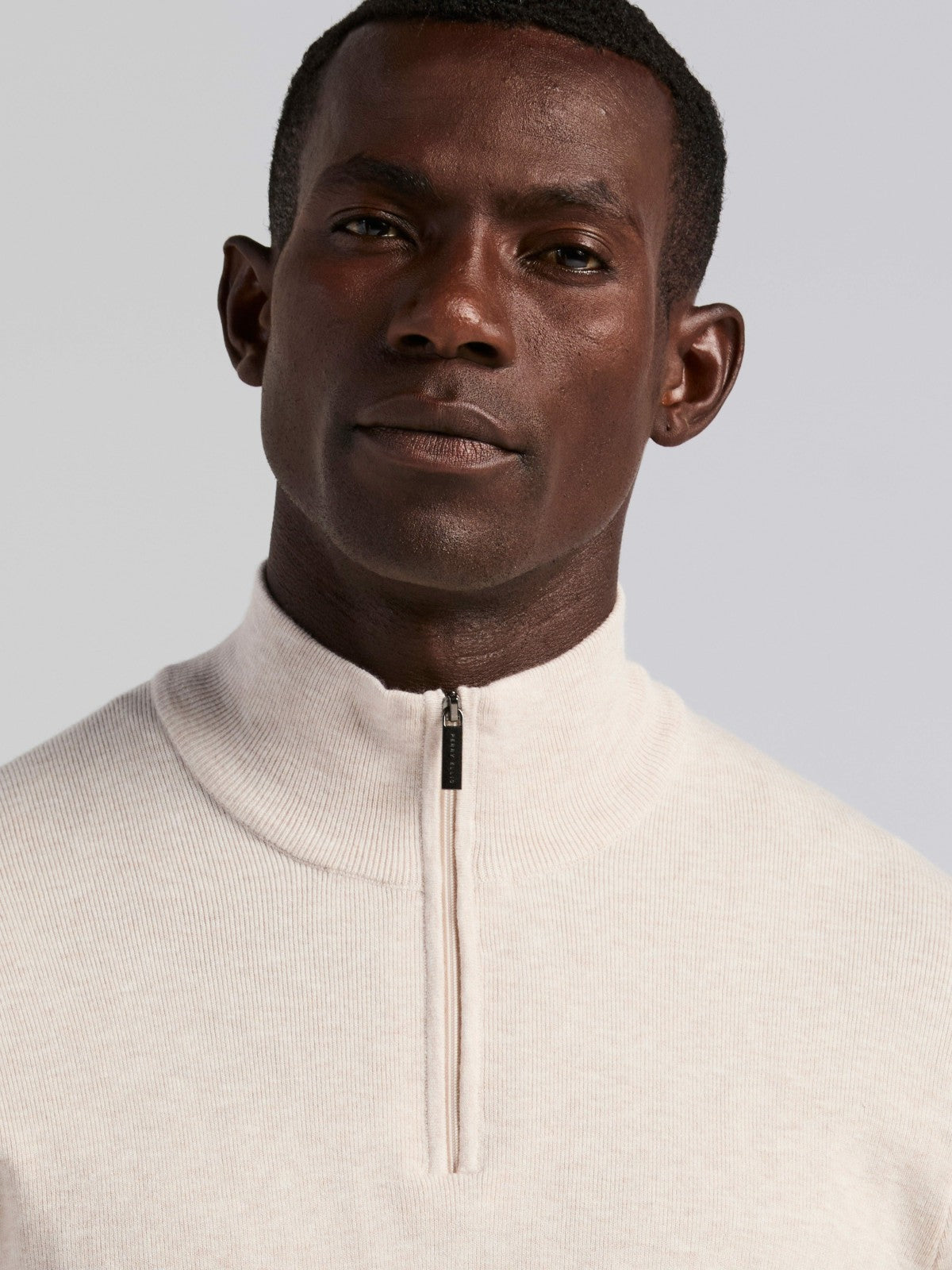 Tech Knit Quarter Zip Sweater -  Perry Ellis on sale